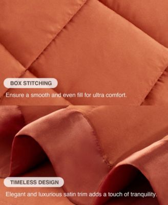 Windom Lightweight Down Alternative Satin Trim Blanket, Twin