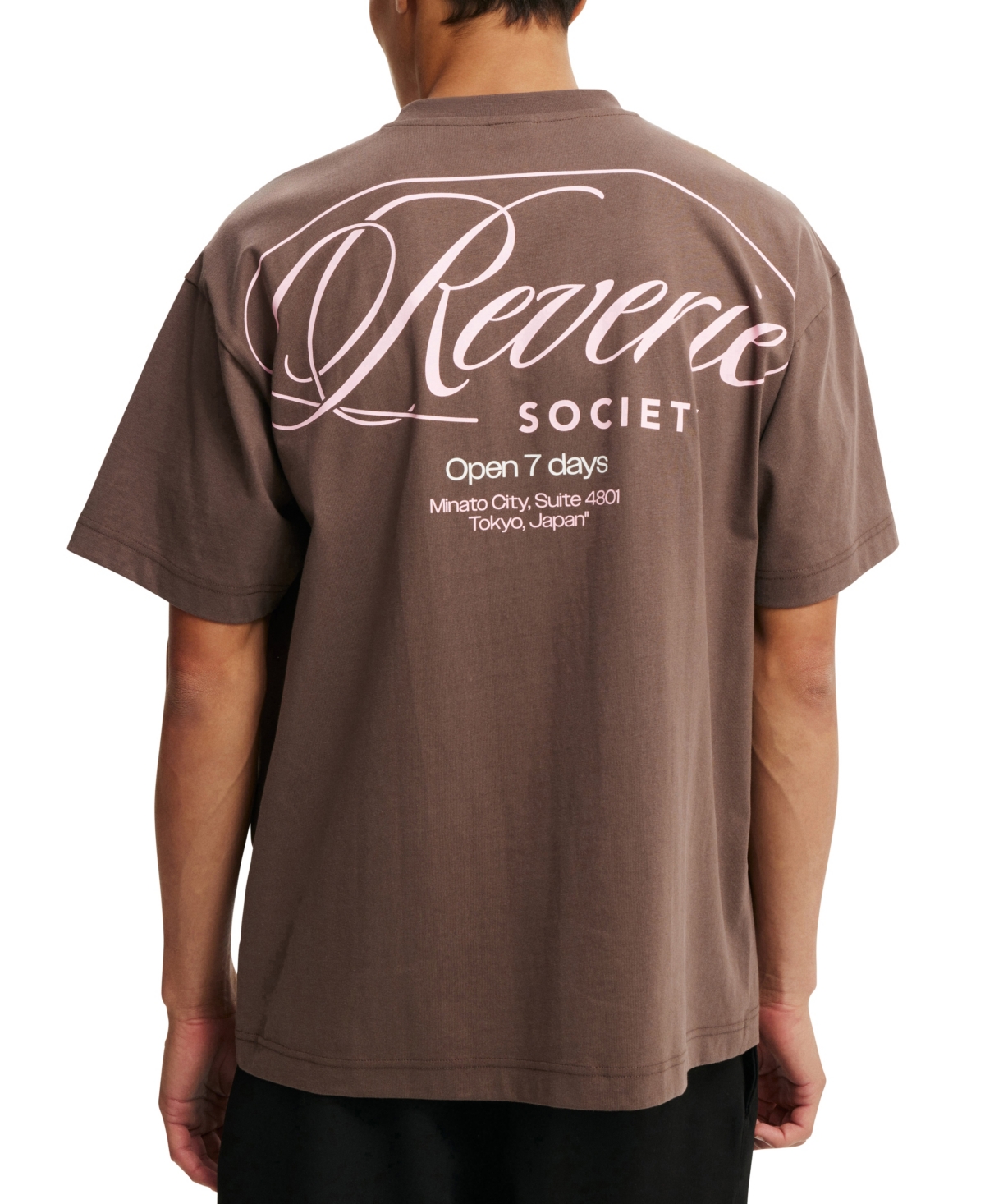 COTTON ON MEN'S BOX FIT TEXT T-SHIRT 