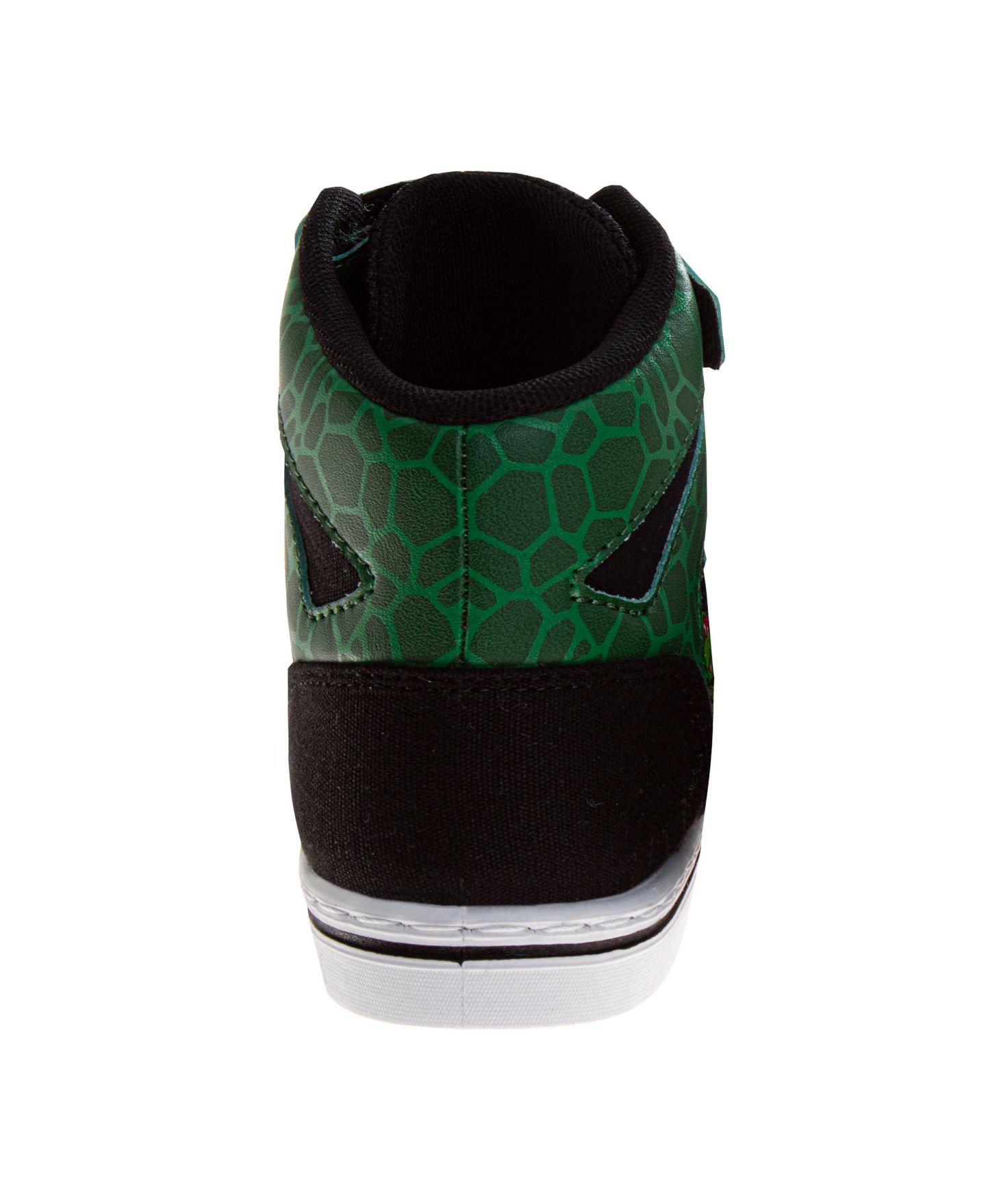 Кроссовки Nickelodeon Teenage Mutant Ninja Turtles Vintage HighTop Sneakers Fun, RetroStyle Footwear (Little Kid Size 12 / Big Kid Sizes 13-4) для мальчиков, цвет: Зелёный / Чёрный — фото 5
