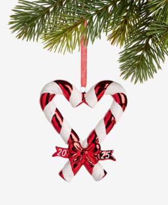 Holiday Lane - Our First Christmas 2025 Candy Cane Heart Ornament