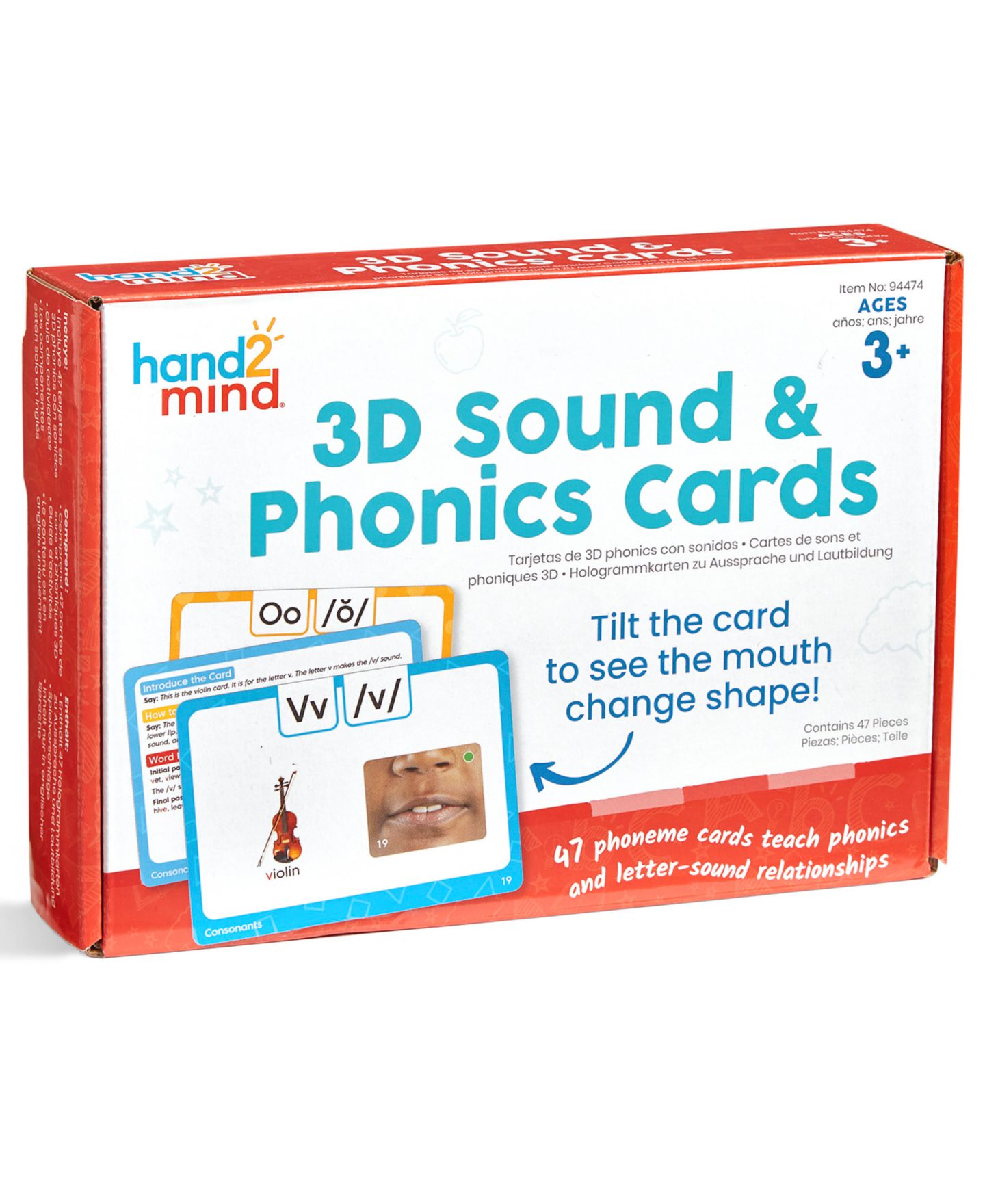 Детские игрушки Hand2Mind 3D Sound and Phonics Cards — фото 1
