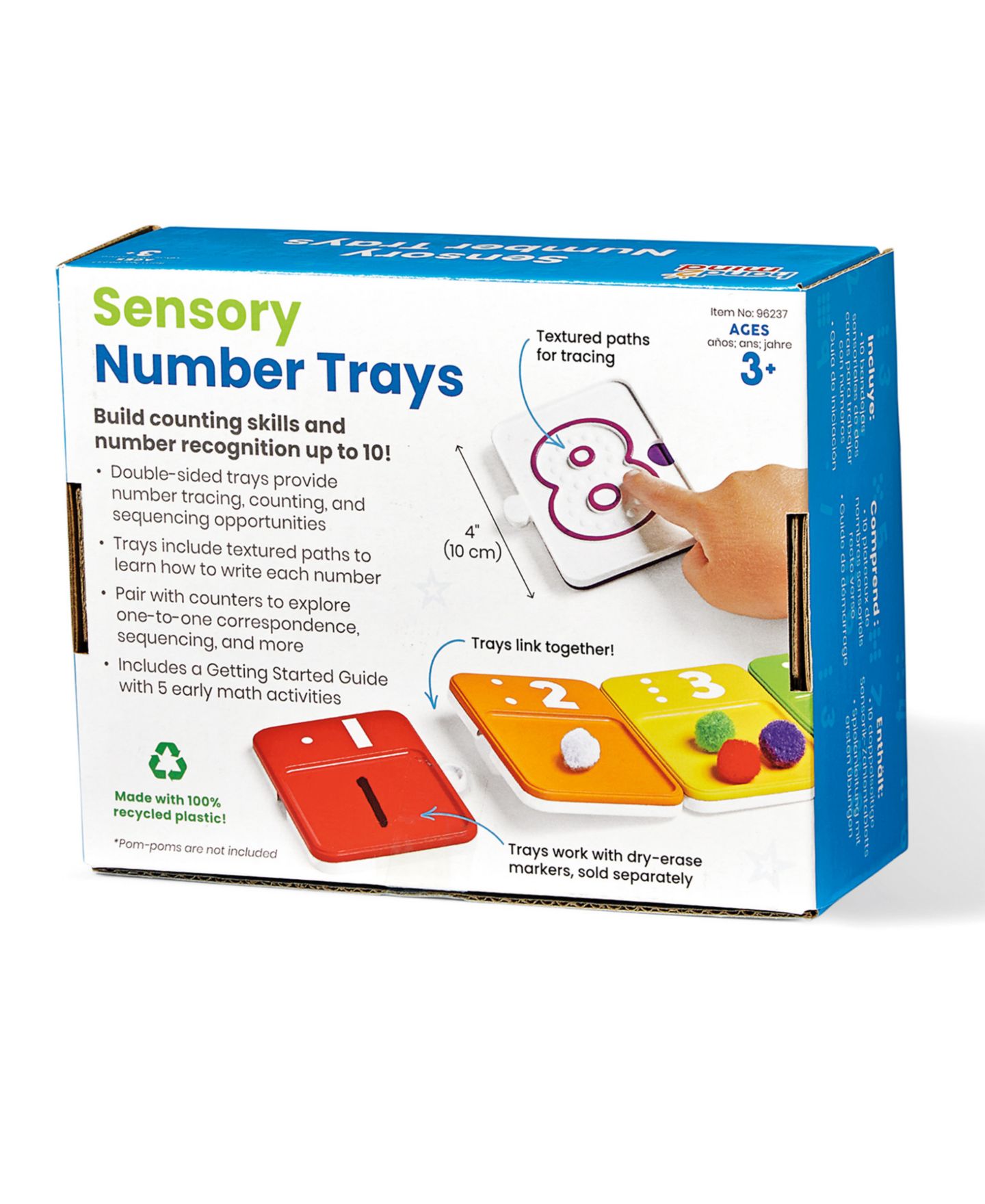 Детские игрушки Hand2Mind Sensory Number Trays — фото 3