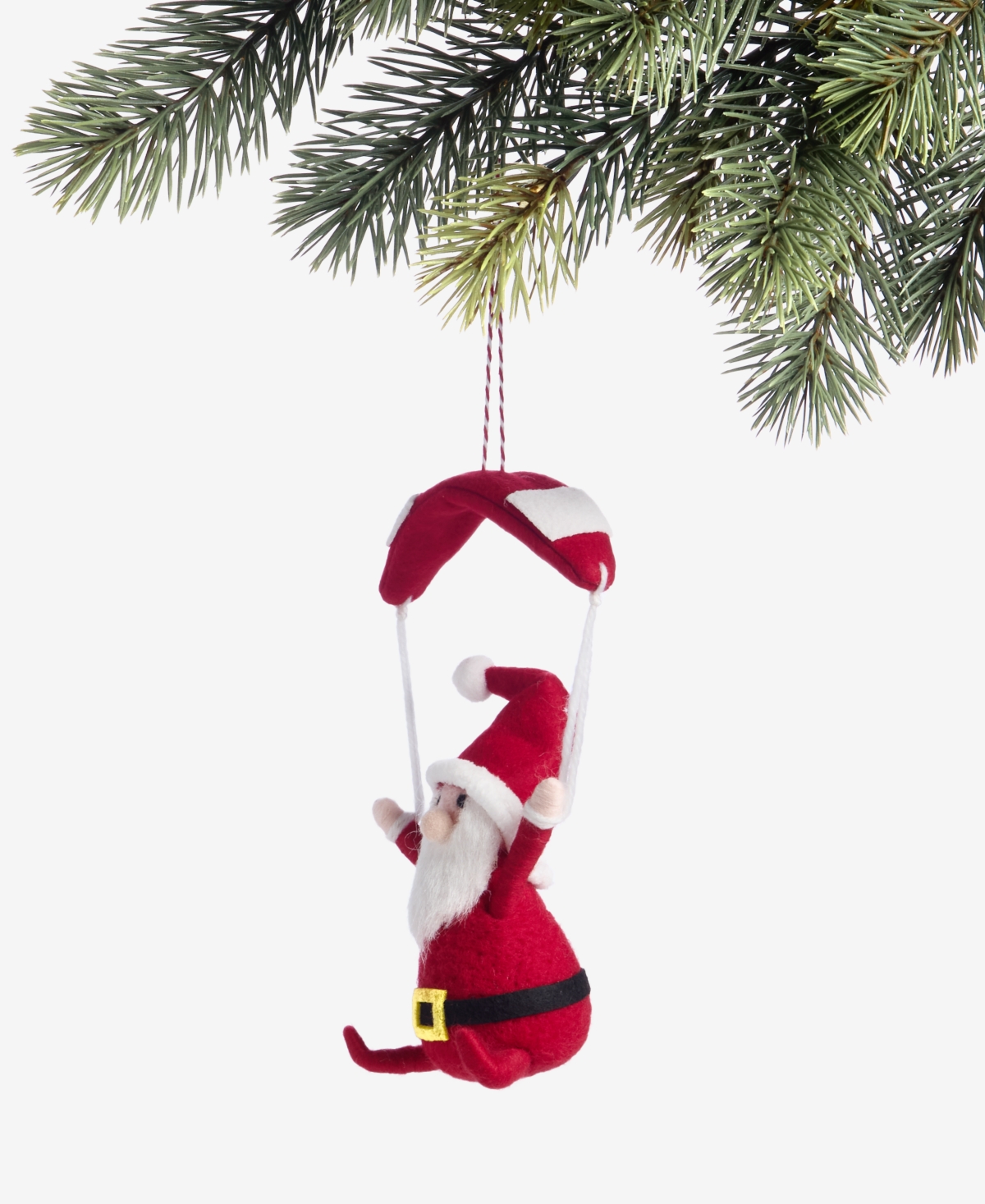 Holiday Lane Tiny Tidings Parachute Santa Ornament, Macy's Exclusive In Transparent