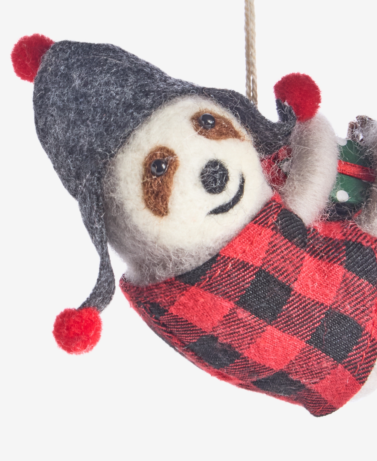 Holiday Lane Tiny Tidings Wool Sloth Ornament, Macy's Exclusive In Multi