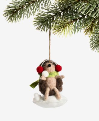 Holiday Lane - Tiny Tidings Wool Hedgehog Ornament