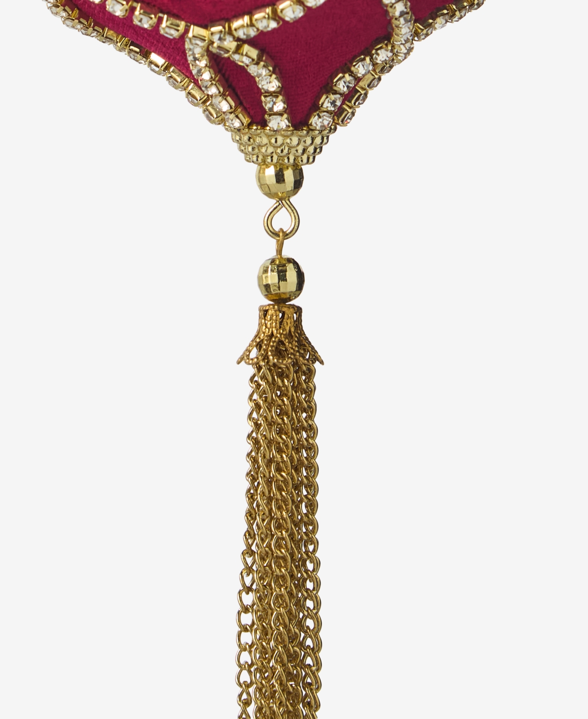 Holiday Lane Berry Tones Red Onion With Tassel Ornament, Macy's Exclusive In Transparent