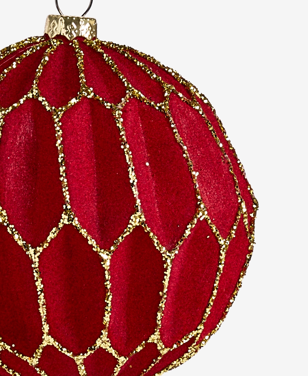 Holiday Lane Berry Tones Red Honeycomb Ball Ornament, Macy's Exclusive In Transparent