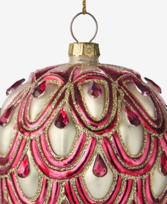 Berry Tones Red and Gold Pinecone Ornament, Macy's Exclusive