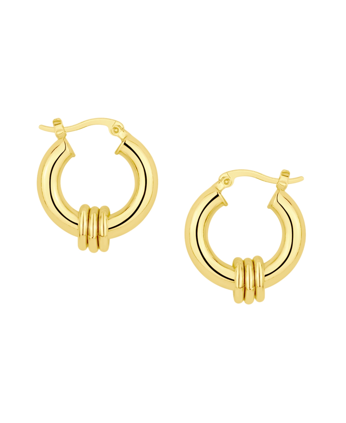 And Now This Triple Ring Hoop Earrings In Gold