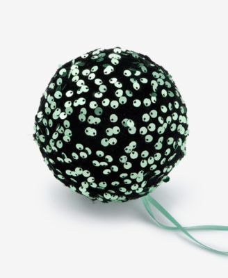 Enchanted Forest Green Sequin Ball Ornament, Macy's Exclusive