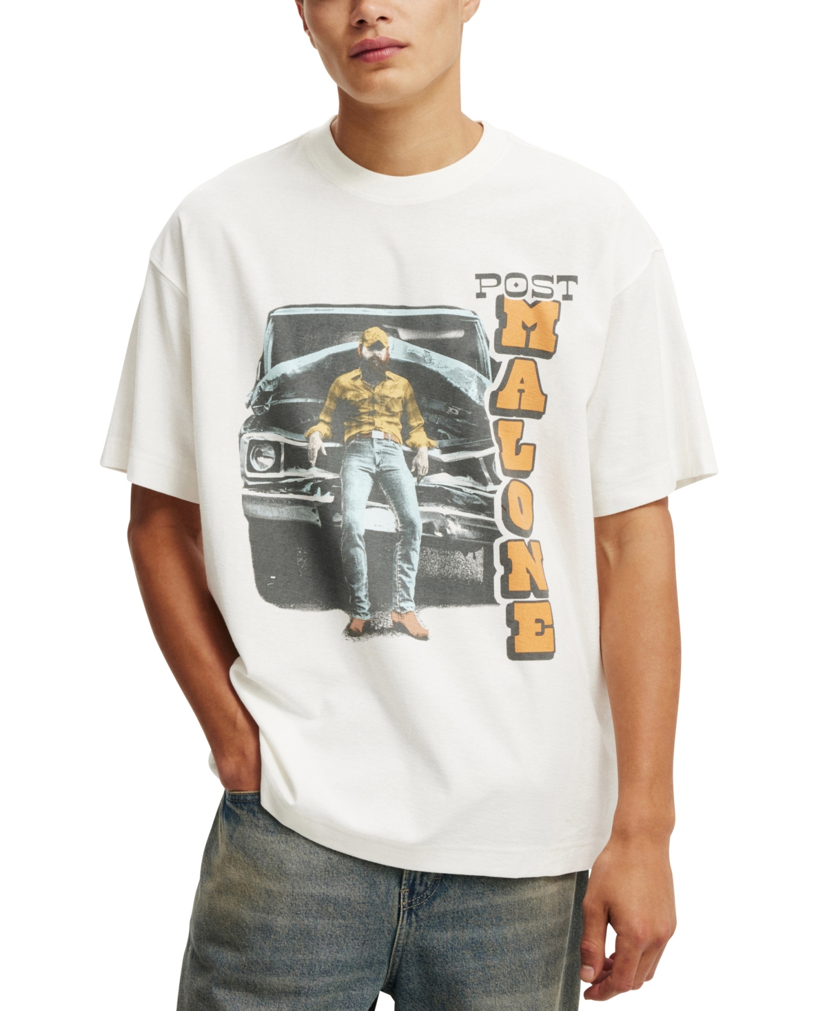 Cotton On Men's Box Fit Premium Music T-shirt