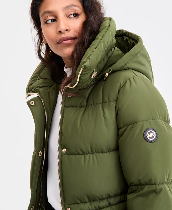 Women's Hooded Anorak Puffer Coat - thumbnail 7