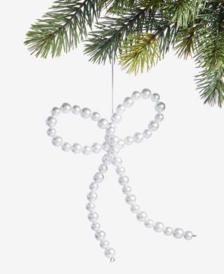 Gilded Glamour Pearl Bow Ornament, Macy's Exclusive