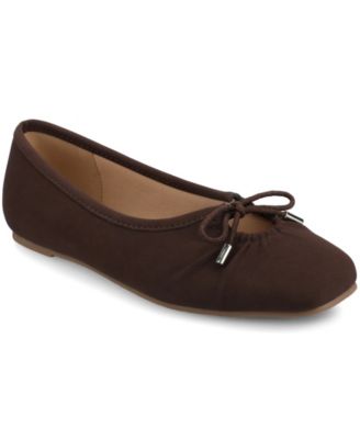 Journee Collection - Womens Callee Ballet Bow Slip On Dress Flats