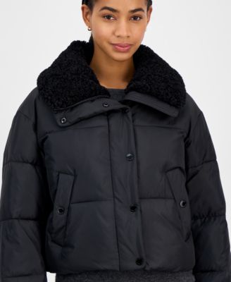 Women's Faux-Fur-Collar Puffer Coat