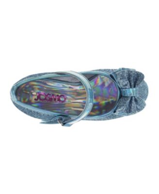 Toddler and Little Girls Low Heeled Bow Detail Dress Shoe