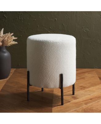 Jessa Round Boucle Ottoman