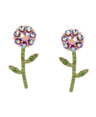 Faux Stone Flower Earrings