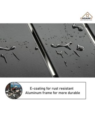 Aluminum Patio Outdoor Extendable Dining Table