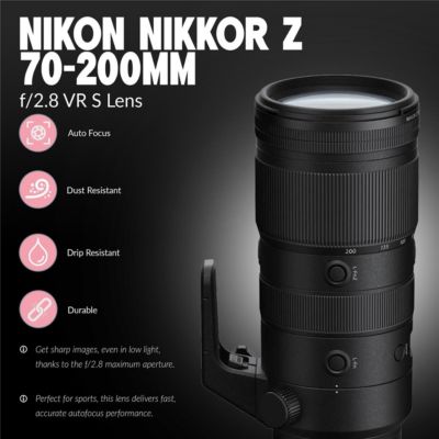 Z 6II Mirrorless Camera with f/2.8 VR S Lens,U3 SDXC Memory Card,Multi-Device Shoulder Bag,Filter Kit with UV,Glass Screen Protector for the