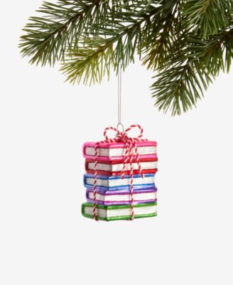 Holiday Lane - Eclectic Charm Glass Book Stack Ornament