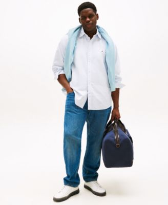 Men's Big & Tall Relaxed Fit Heritage Stripe Long Sleeve Button-Down Oxford Shirt