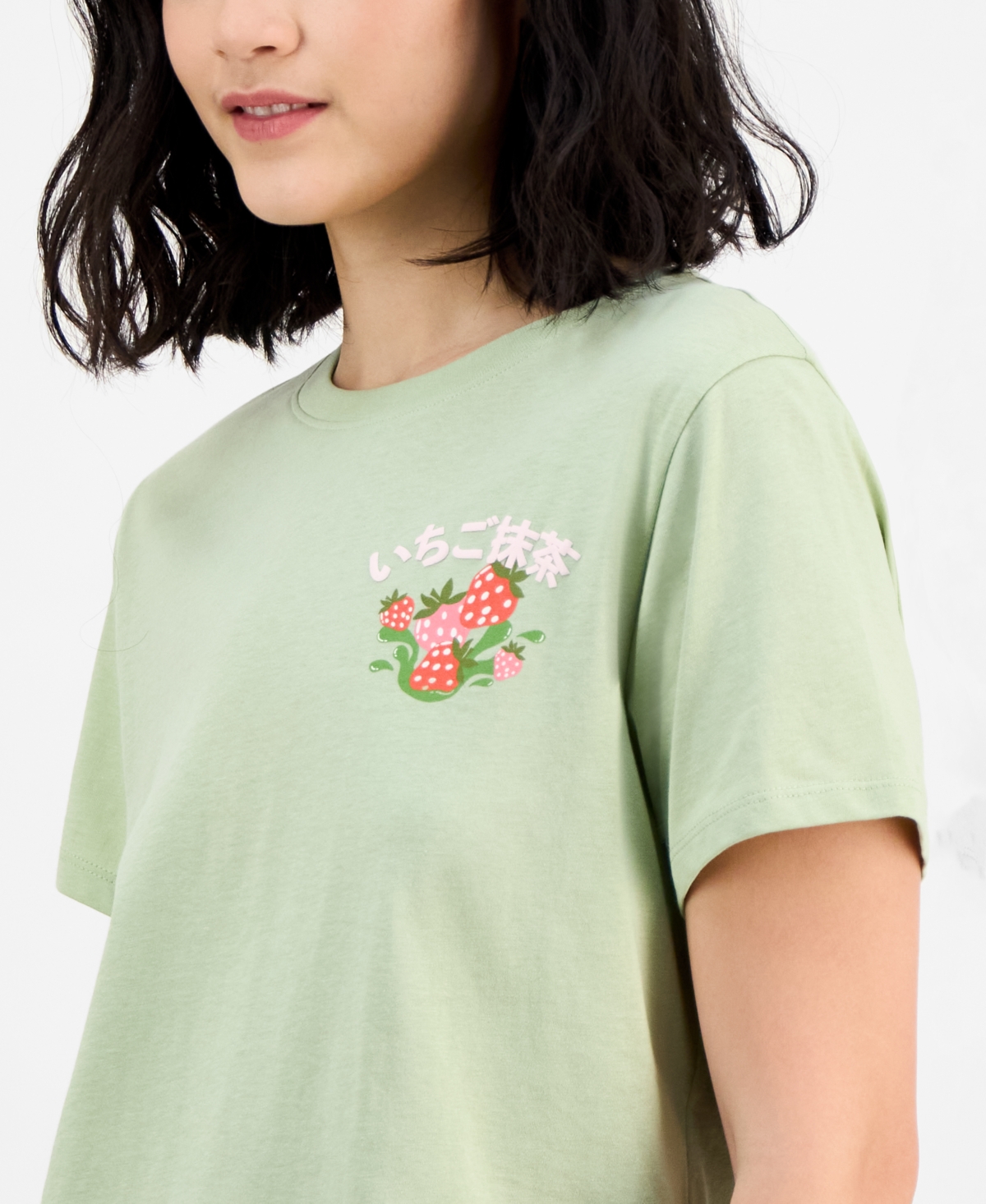 Since When Juniors' Strawberry Matcha Cotton Graphic T-shirt