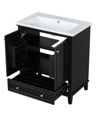 30" Bathroom Vanity Combo Sink, Cabinet, Doors, Drawer