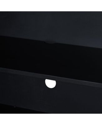 Streamdale Rustic Sideboard with Rattan Doors & Adjustable Shelves