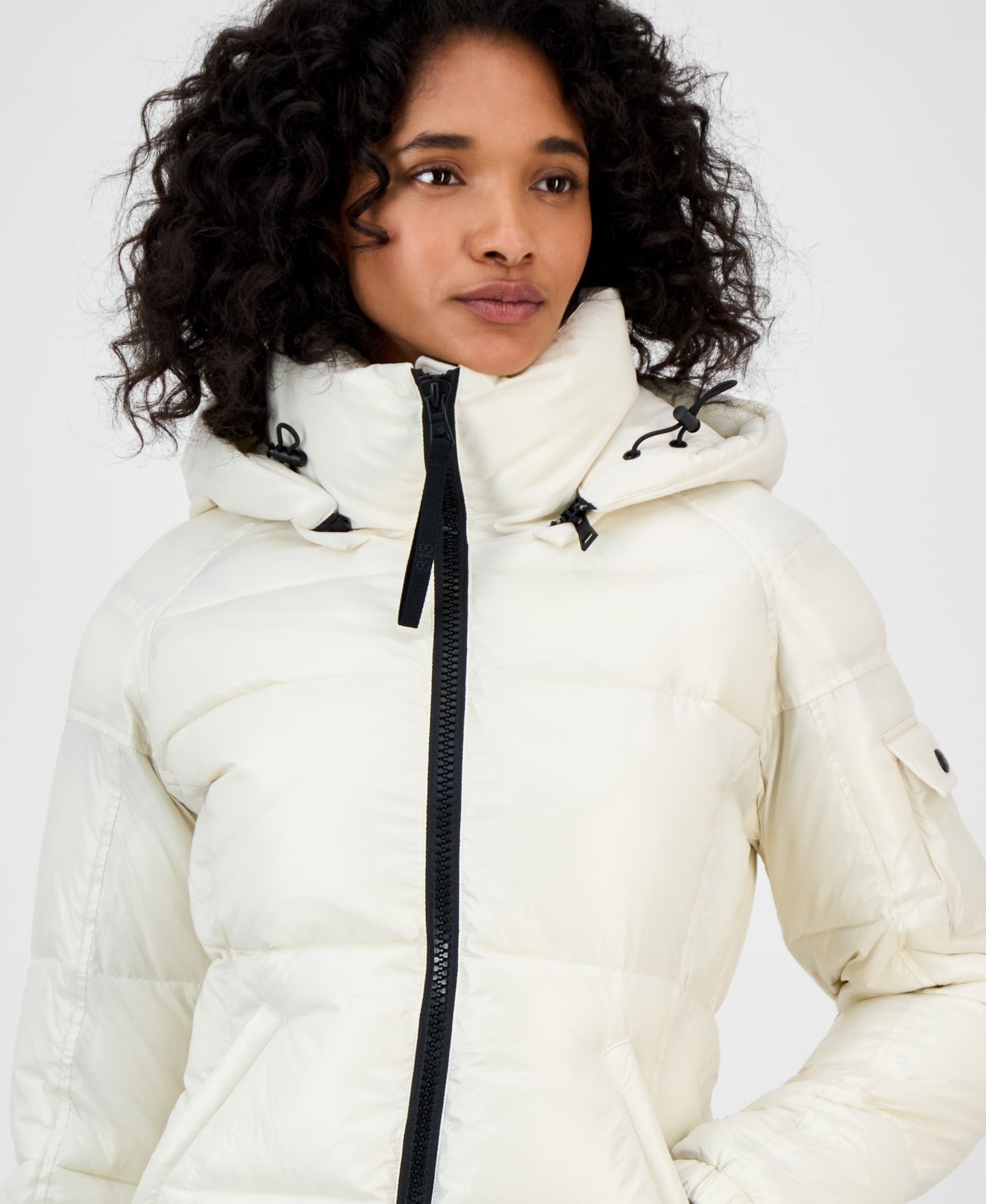 Женская куртка S13 Kylie Hooded Water-Resistant Puffer, цвет: Кремовый — фото 3