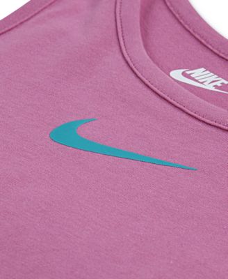 Little Girls Sunny Swoosh Tank Top & Bike Shorts, 2 Piece Set 