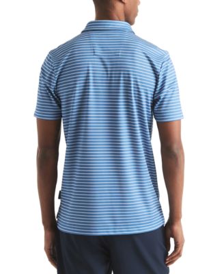 Men’s Classic-Fit Stripe Moisture Wicking Performance Golf Polo Shirt