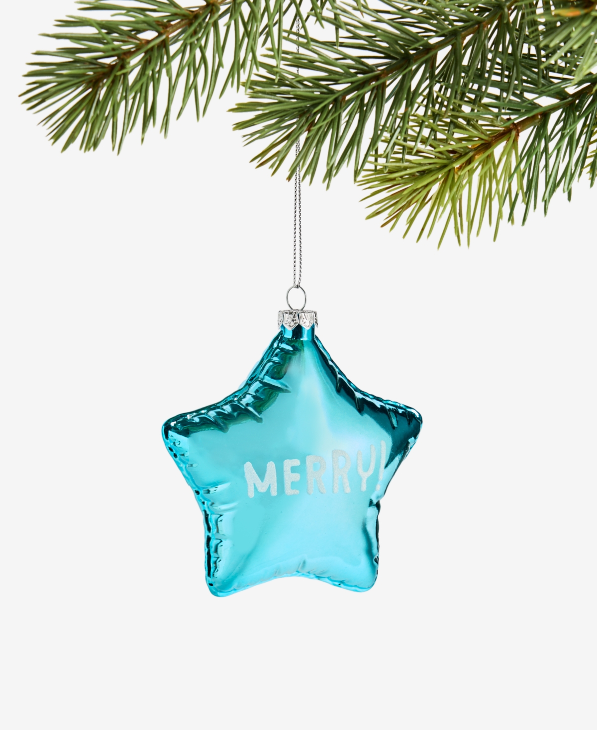 Holiday Lane Merry Magic Blue Puffy Star Ornament, Macy's Exclusive In Blue