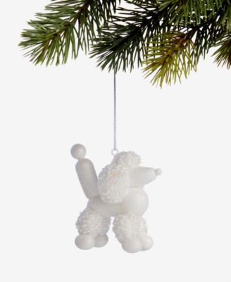 Holiday Lane - Pastel Shine White Poodle Ornament