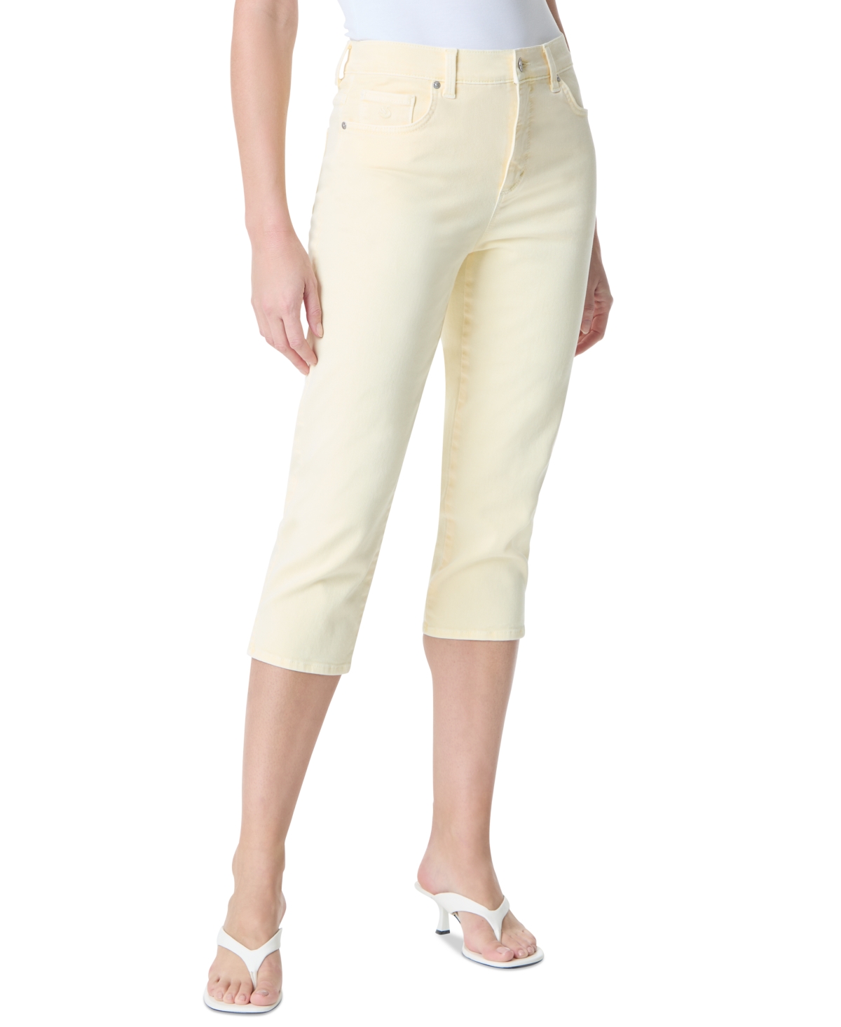Women's Amanda Capri Slit Jeans - Sunkiss Overdye