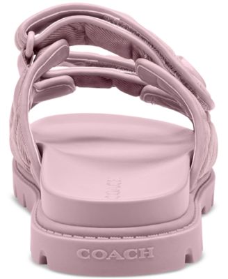 Women's Sculpted C Quilted Washed Denim Double Band Sandals