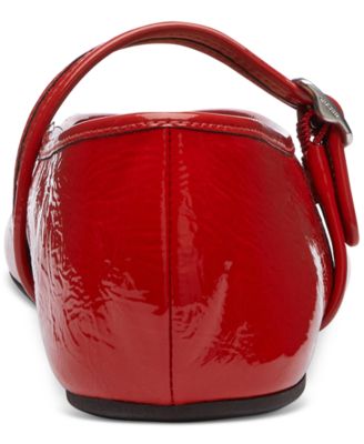 Women's Sculpted C Crinkle Patent Leather Soft Mary Jane Flats