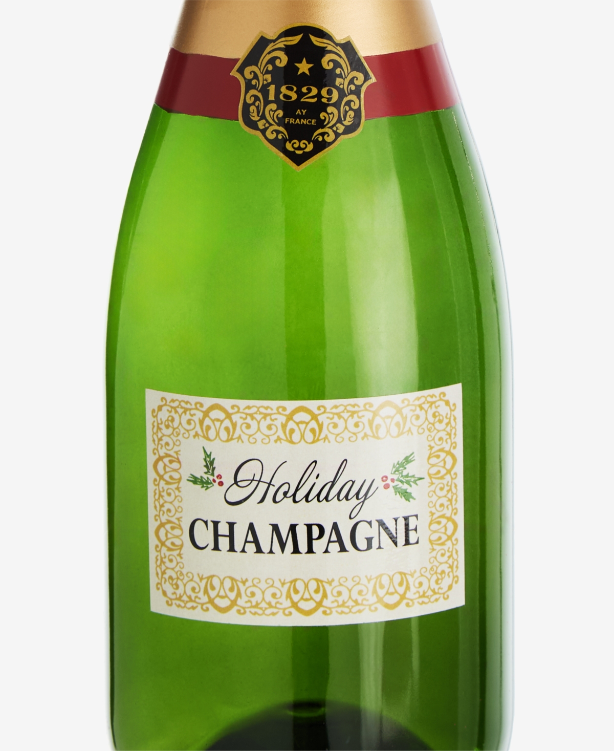 Holiday Lane Oversized Champagne Bottle Ornament, Macy's Exclusive In Transparent