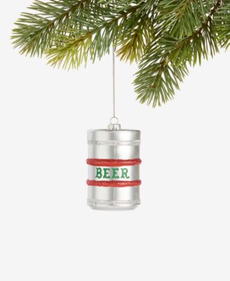 Holiday Lane - Spirits Glass Glittered Beer Keg Ornament