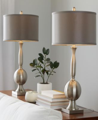 30" Metal Joan Contemporary Table Lamp, Set of 2