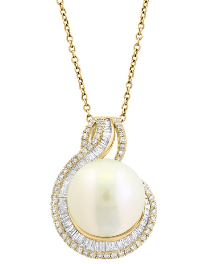 EFFY Collection EFFY® Cultured Freshwater Pearl (12mm) & Diamond (1/2 ct.