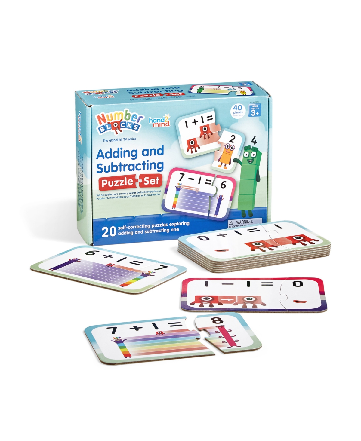 Hand2Mind Numberblocks Counting, Addition Subtraction, Sequencing Puzzle Set, Pack of 3