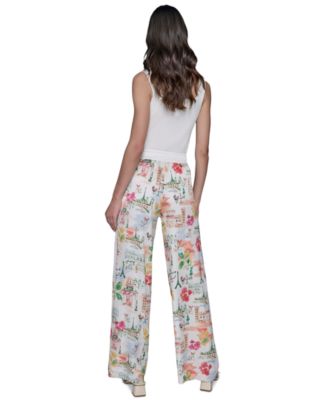 Women's Printed Pull-On Pants