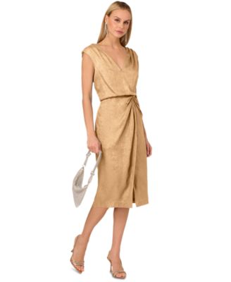 Adrianna - Women's Foil Woven Midi Dress