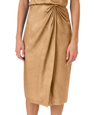 Women's Foil Woven Midi Dress