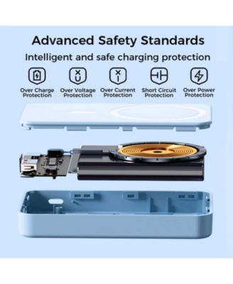 10000mAh Portable Magnetic Wireless Charge Power Bank w/ Phones Stand