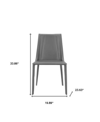 Faux Leather Dining Chair with Armless Design for Kitchen or Dining Room