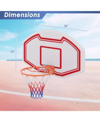Large Wall Mounted Basketball Hoop with Shatter-proof Backboard