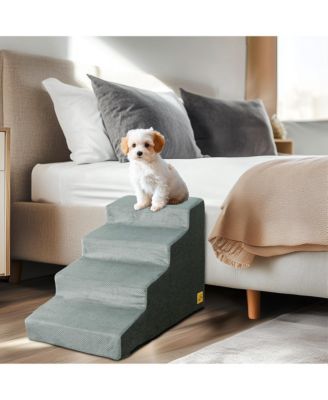 4-Step Non-Slip Sponge Dog Stairs for Small Dogs