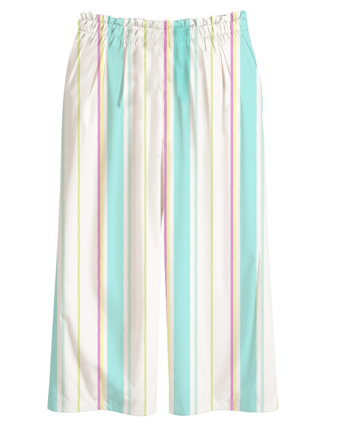 Disney Toddler And Little Girls 2-piece Stitch Embroidered Stripe Linen Top And Pant Set